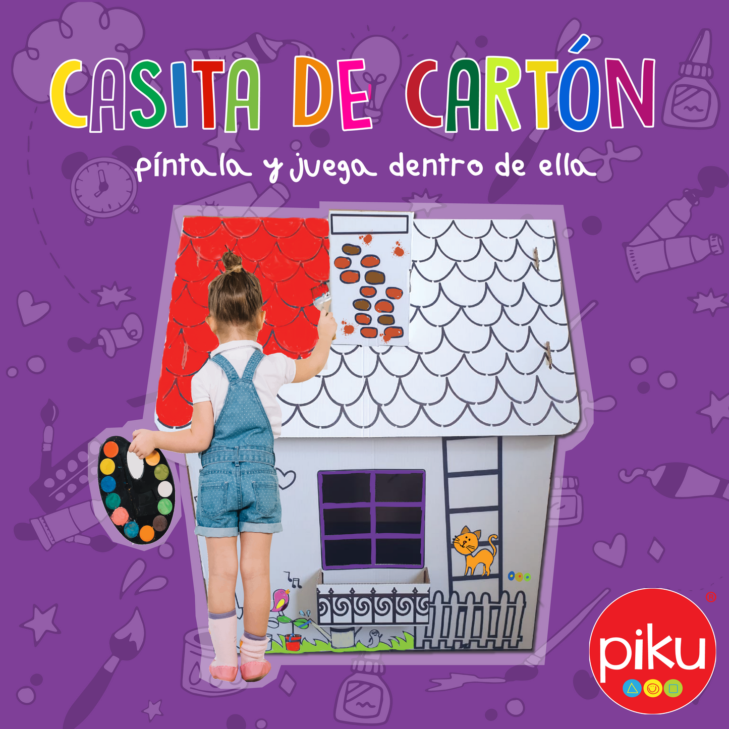 Casita de Cartón para amar y pintar