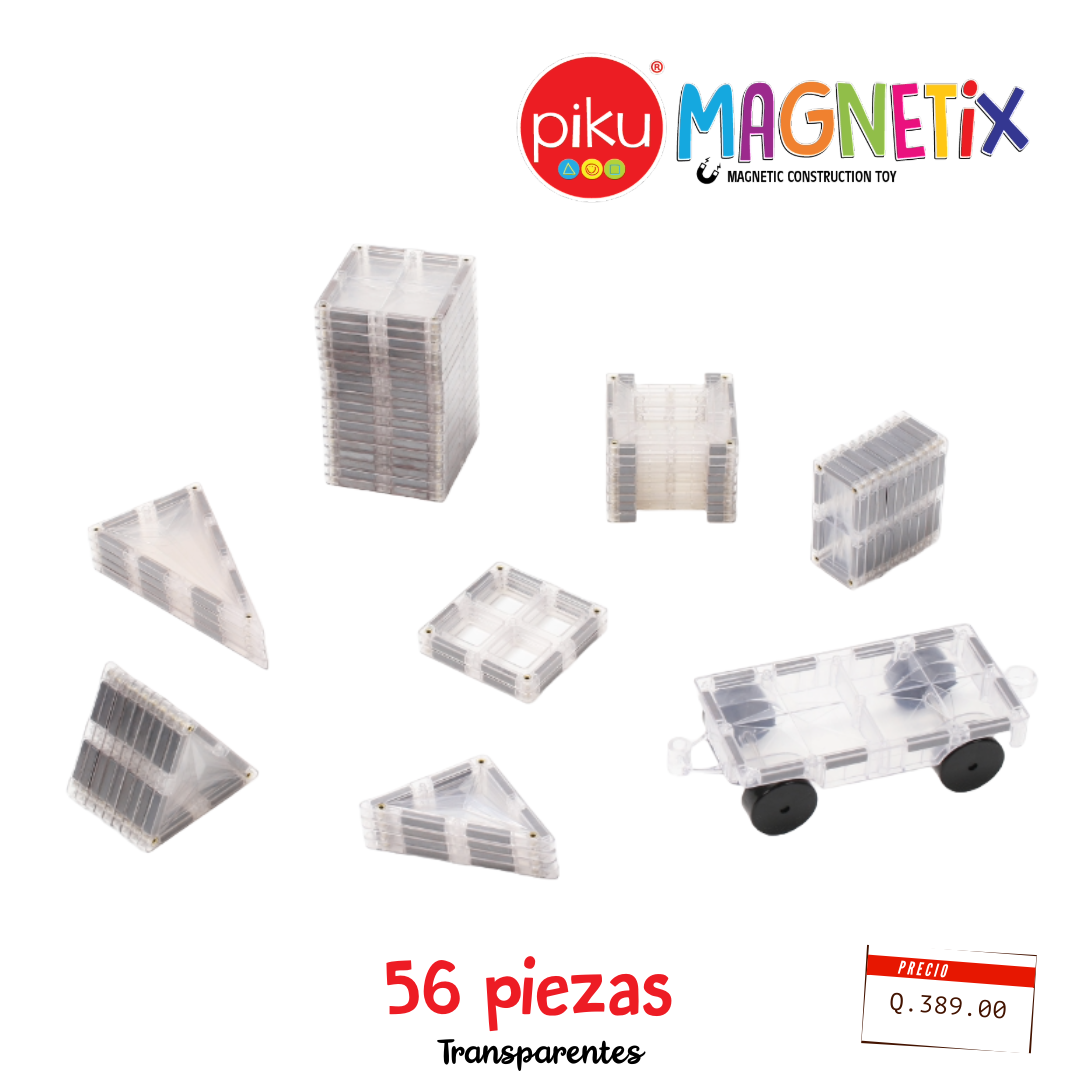 PiKU MAGNETiX 56 piezas Transparentes