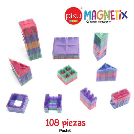 PiKU MAGNÉTiX 108 piezas Pastel
